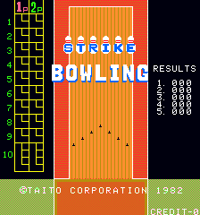 Strike Bowling Title Screen